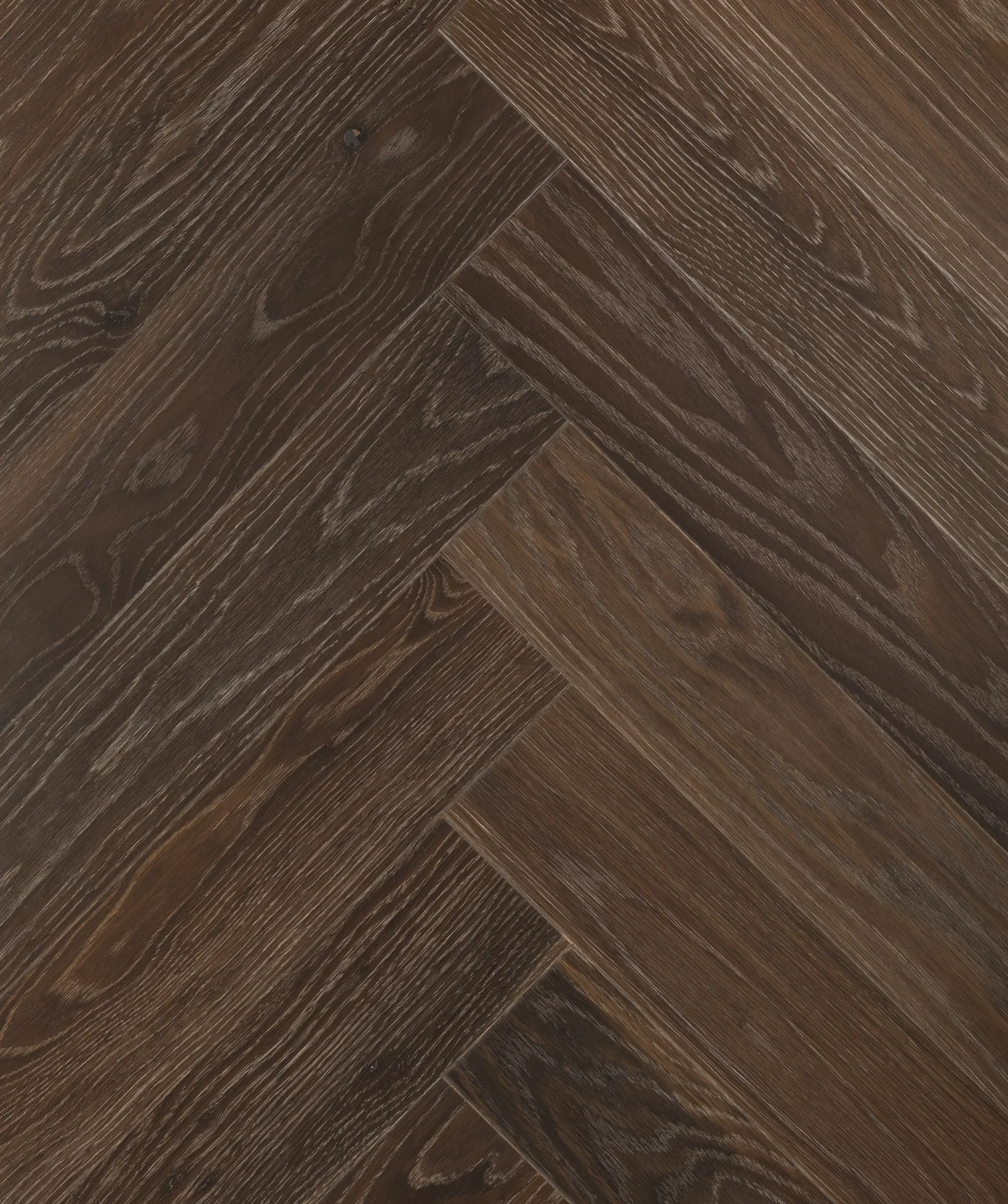 Moro – Dark European Oak Engineered Hardwood flooring, Lago - Herringbone collection by Monarch Plank