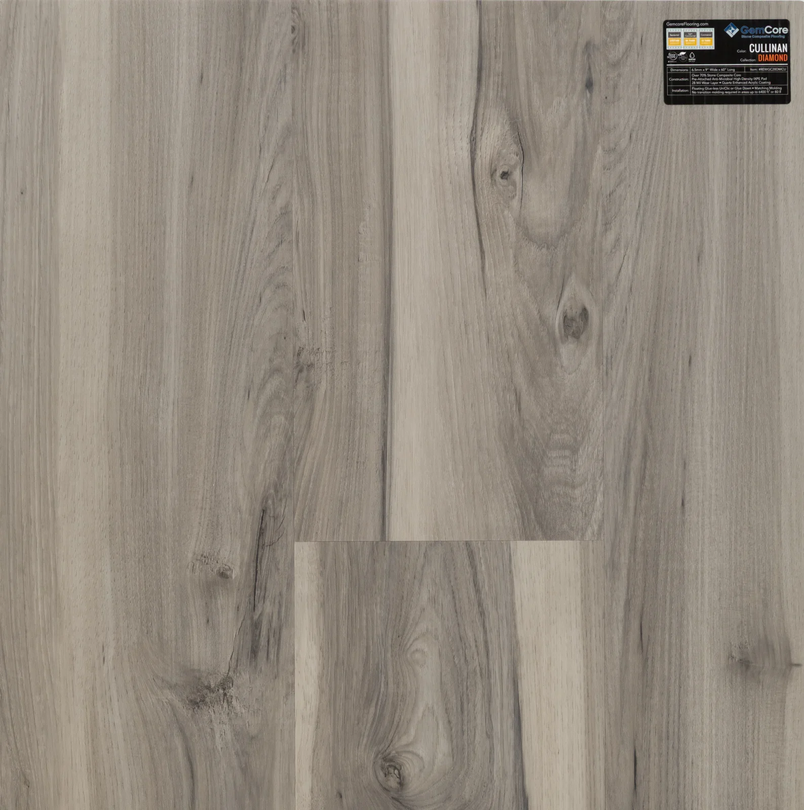 GemCore Diamond Cullinan wood-look stone composite flooring