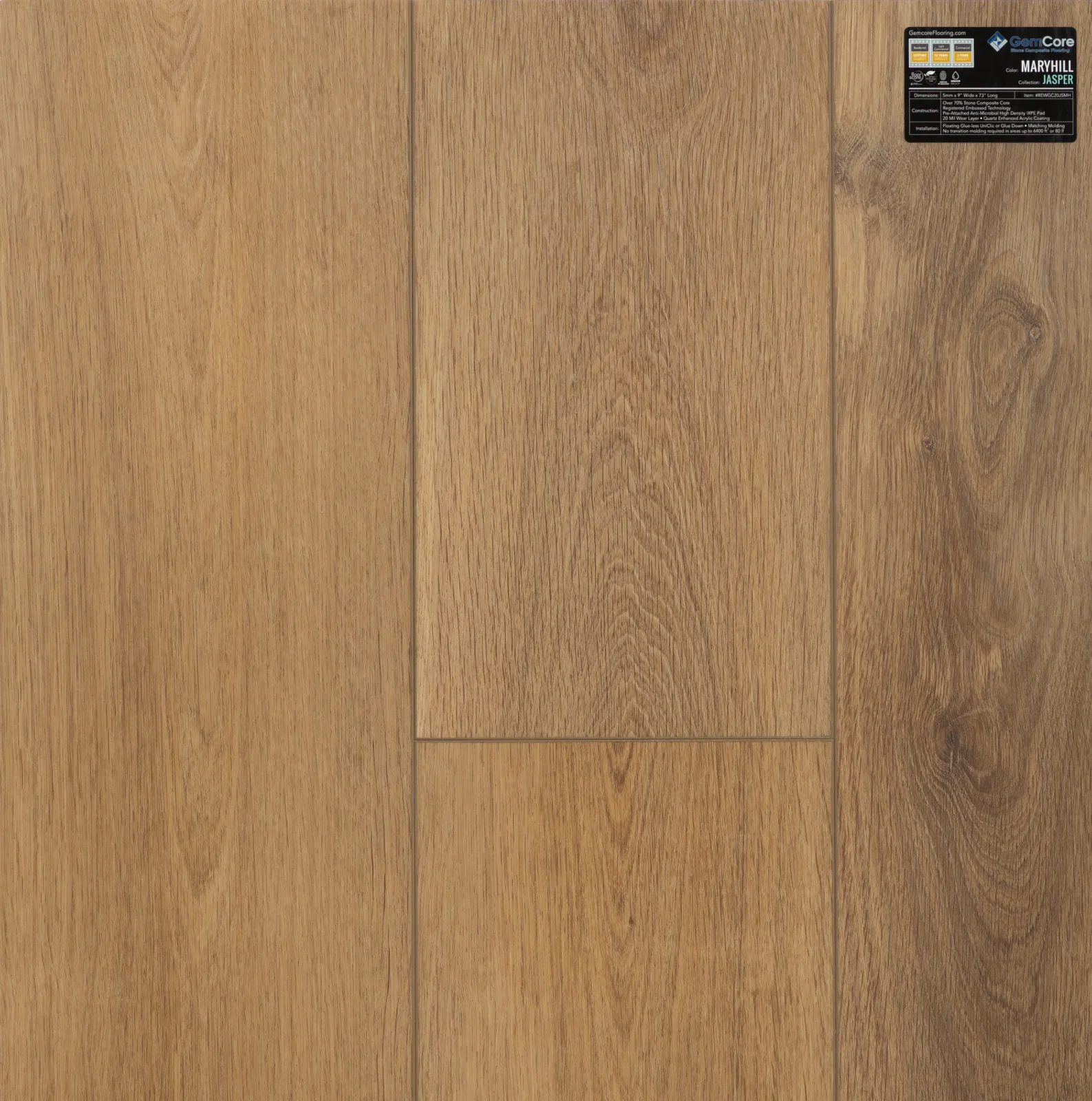 GemCore Jasper Maryhill wood-look stone composite flooring