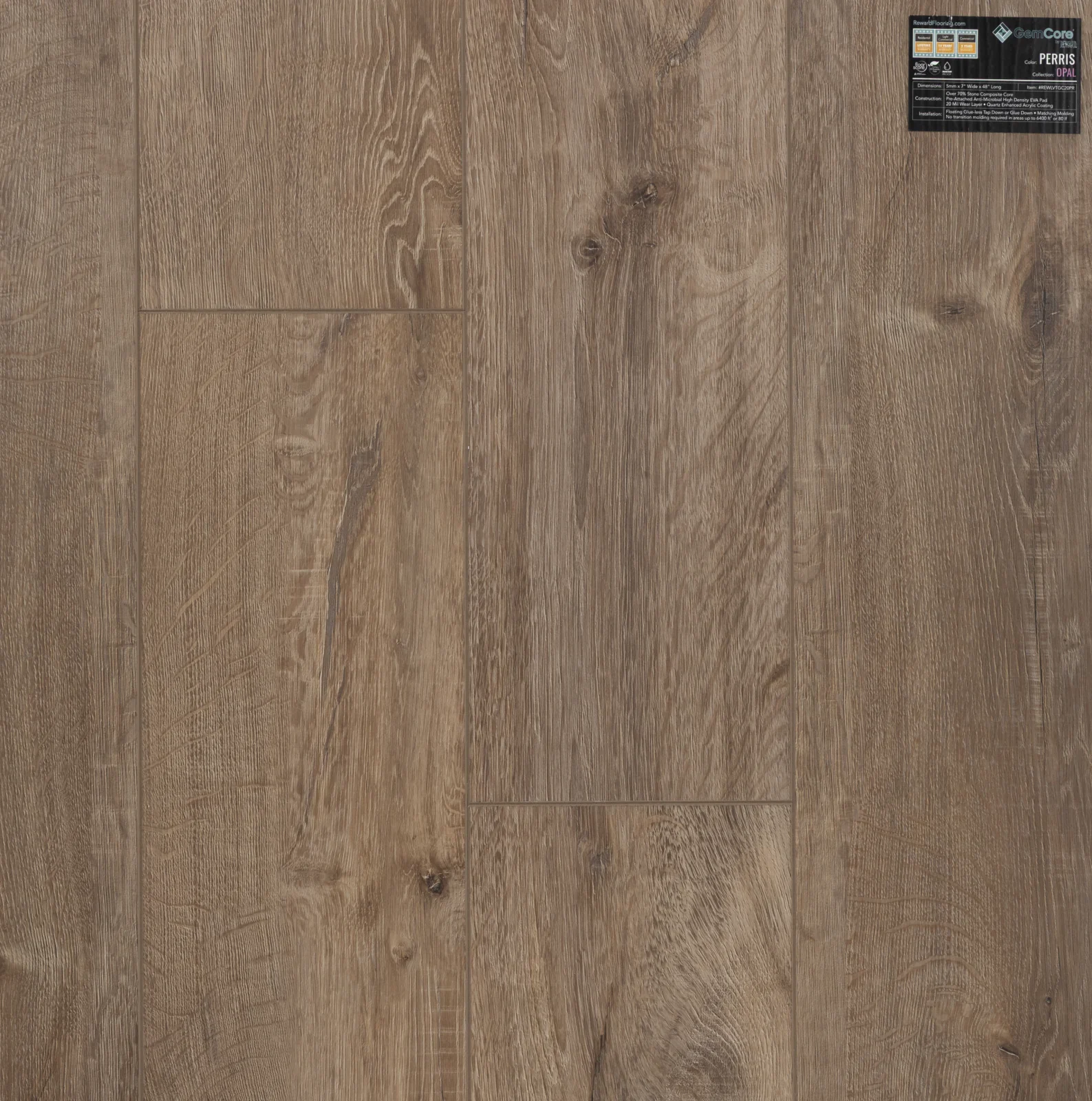 GemCore Opal Perris wood-look stone composite flooring