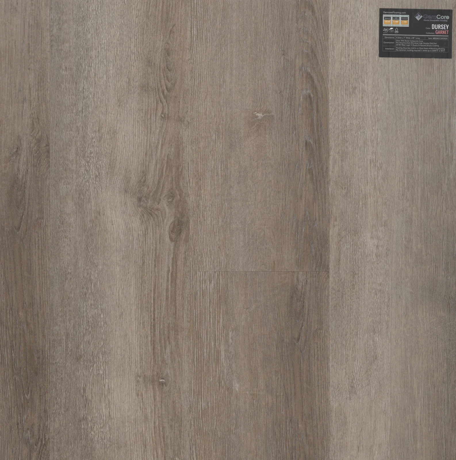 GemCore Garnet Dursey wood-look stone composite flooring
