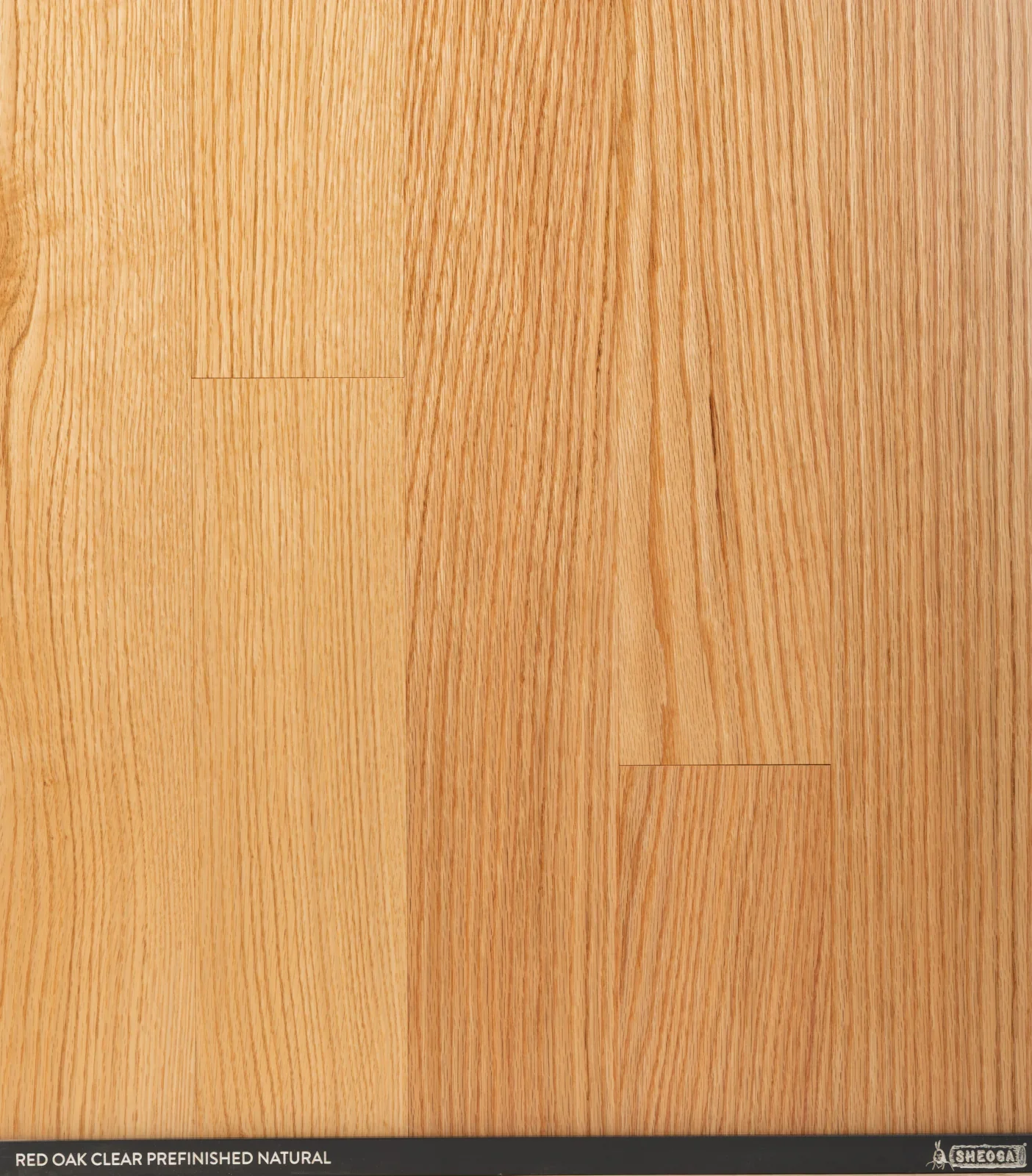 Sheoga Clear Red Oak Natural prefinished solid hardwood flooring sample