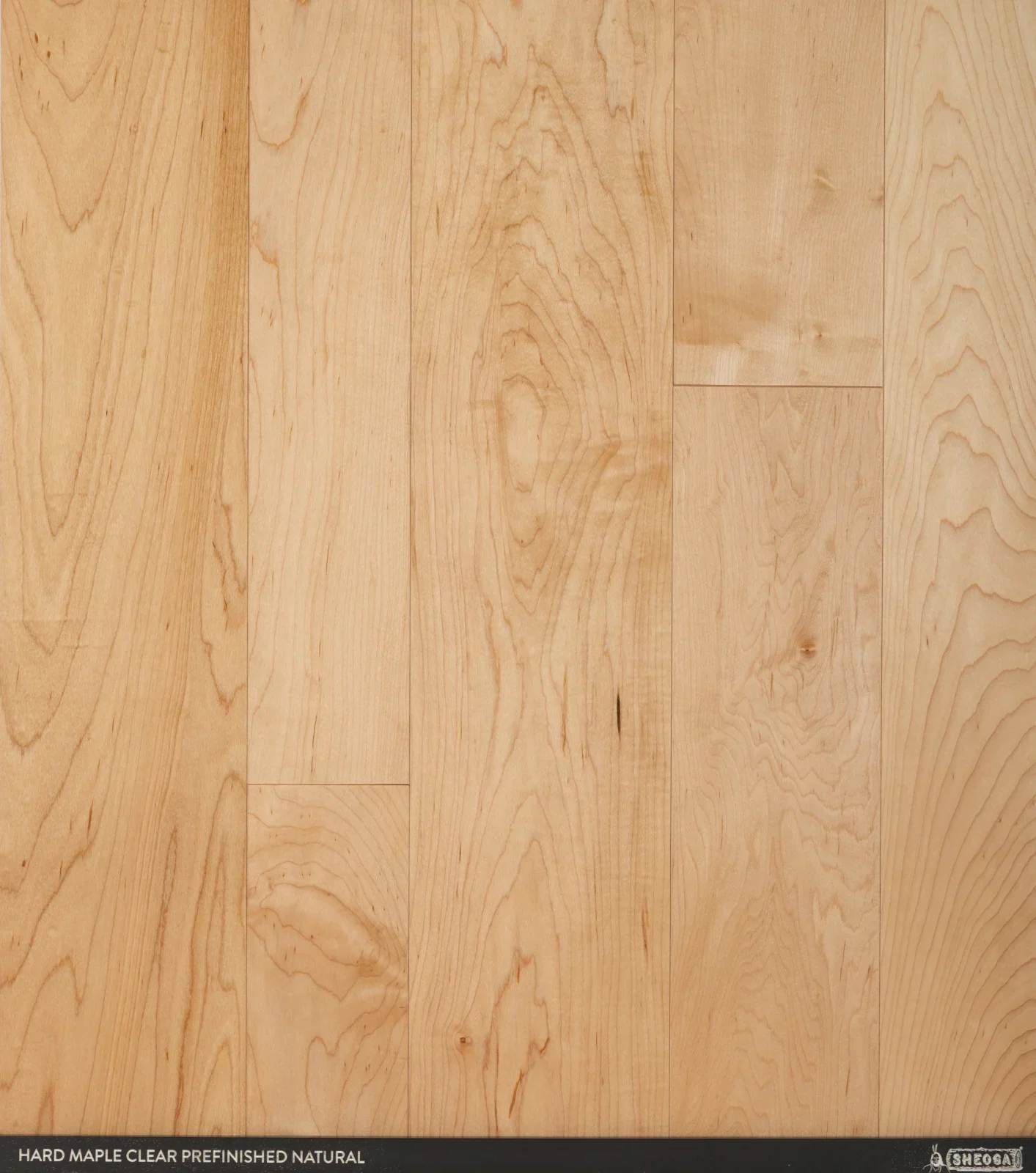 Sheoga Clear Maple Natural prefinished solid hardwood flooring sample