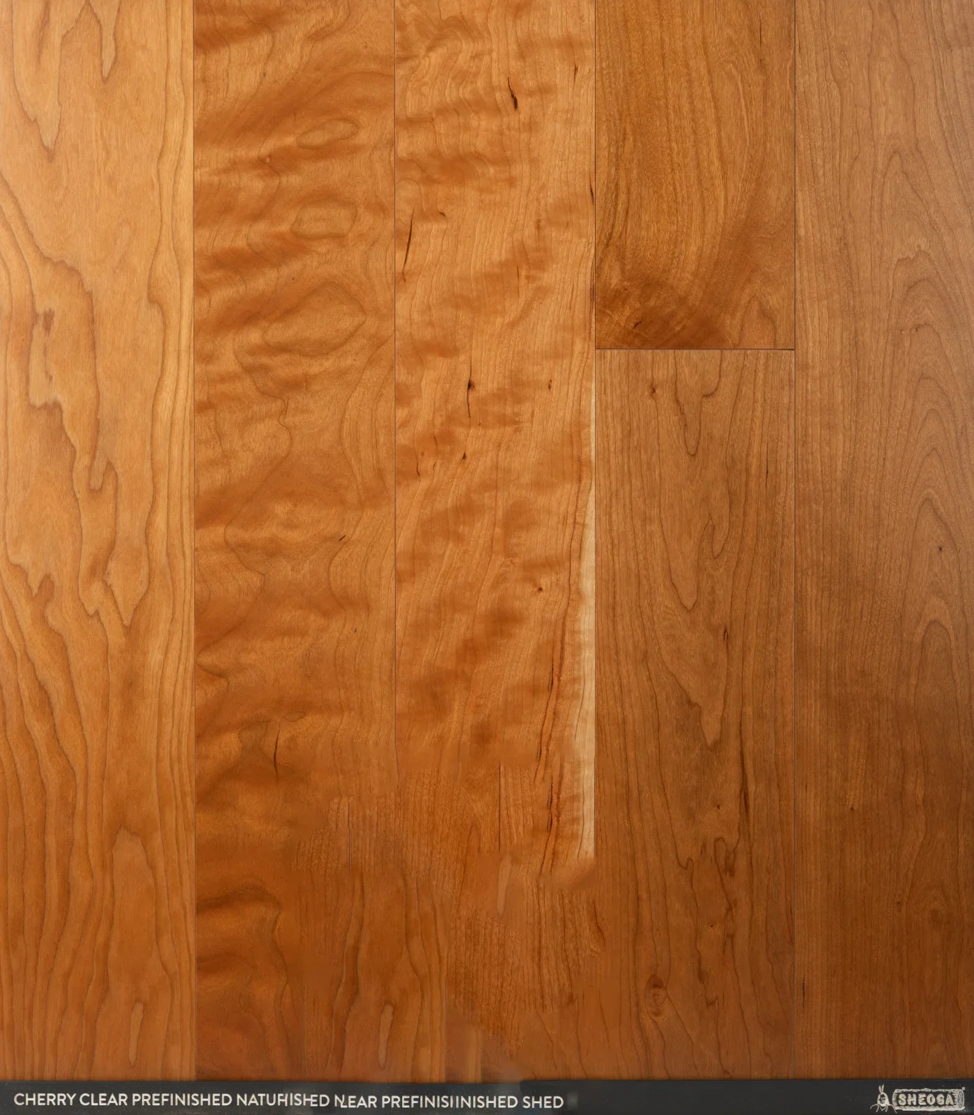 Sheoga Clear Cherry Natural prefinished solid hardwood flooring sample